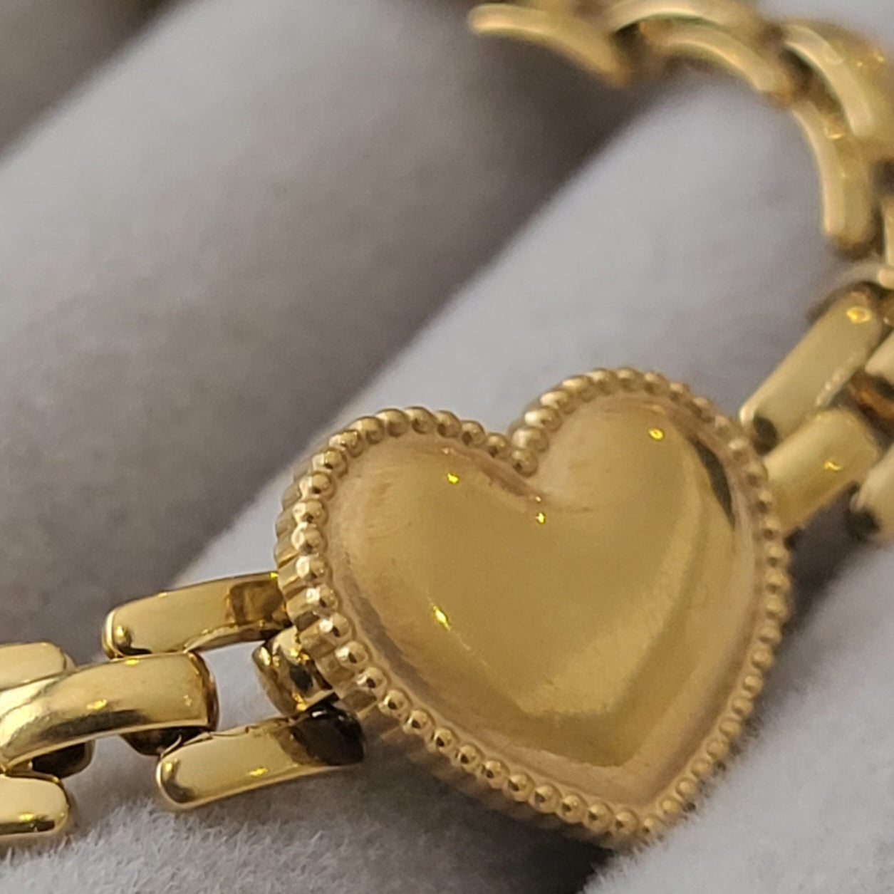 18K gold plated Stainless steel "Heart" bracelet