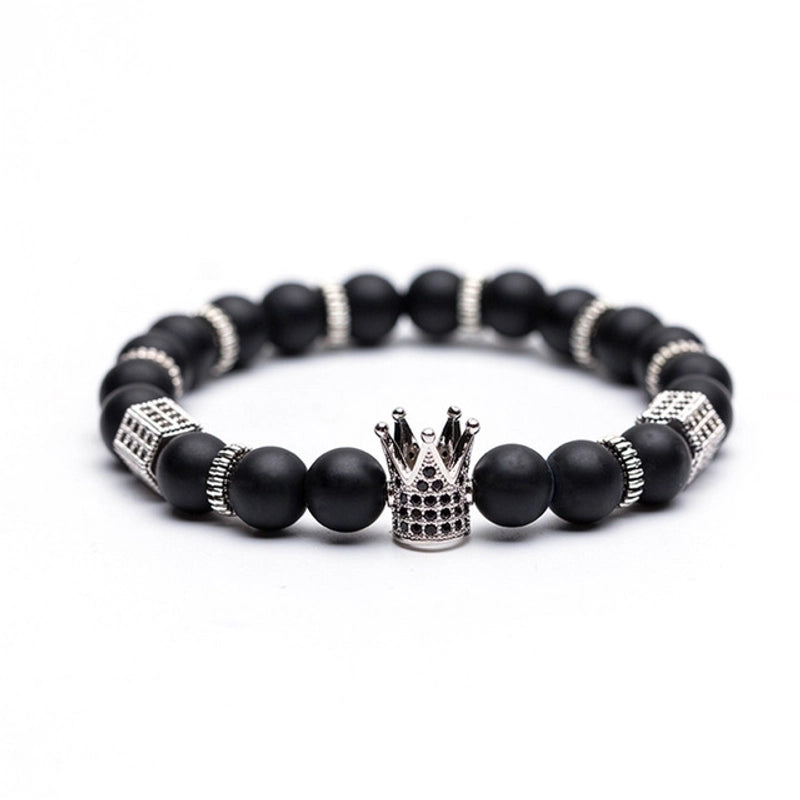Natural Stone Crown Beaded Bracelets