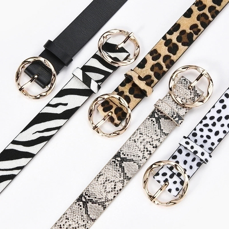 Animal Ladies Belt ZEBRA Length 106 Width 2.8