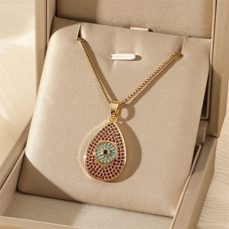 Evil Eye Stainless Steel Electroplating Necklaces