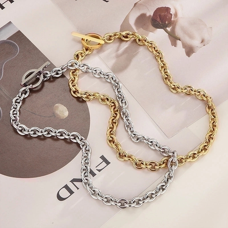 Ophelia, Stainless Steel Plating Necklace Gold