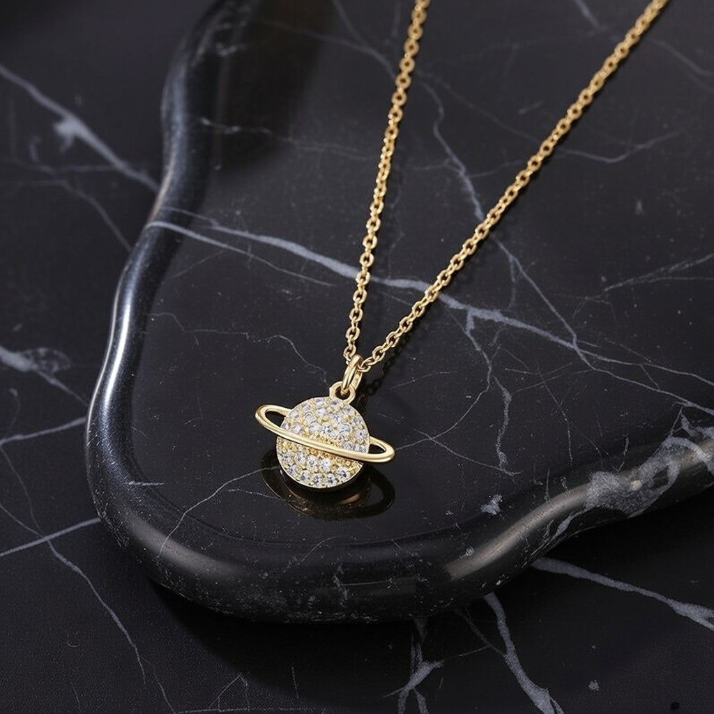 Roxie, Stainless Steel Titanium Steel Plating Inlay Rhinestones Pendant Necklace