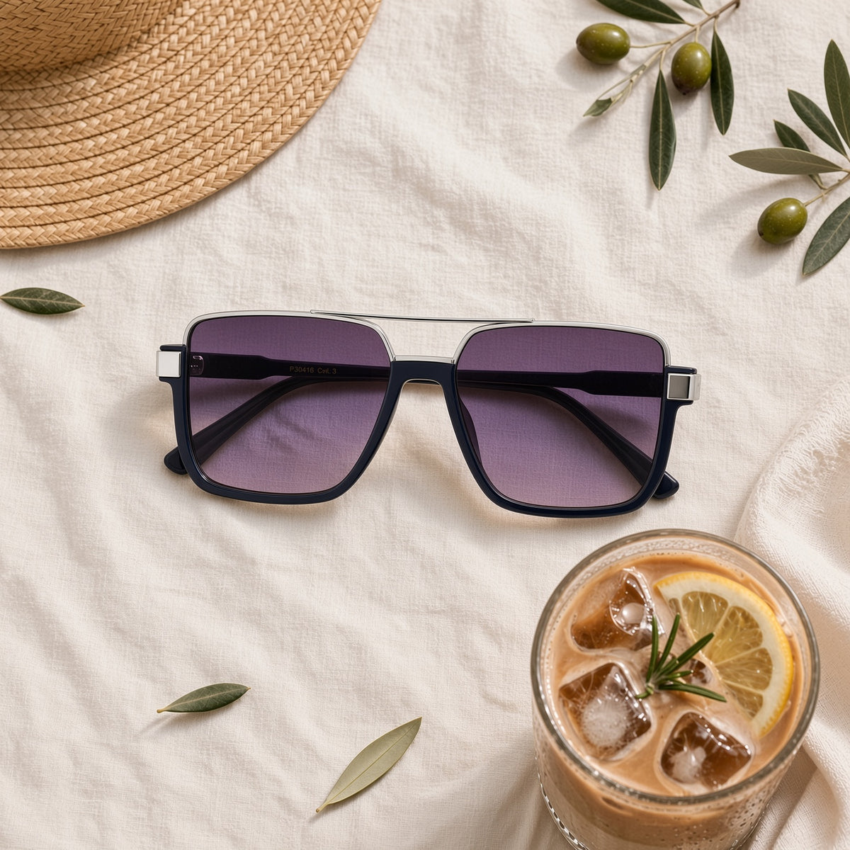 Purple Thick Square Aviator Sunglasses AVAILABLE SOON!