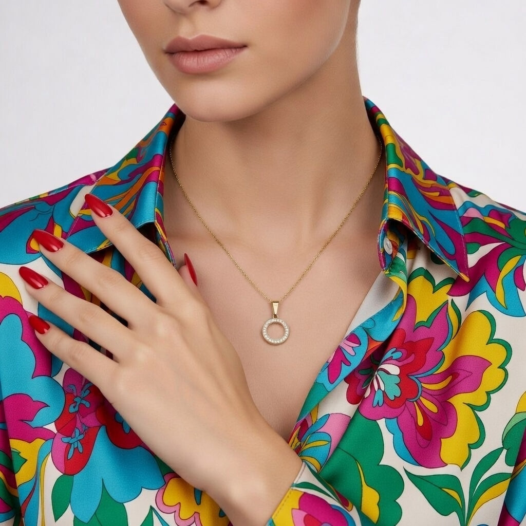 Veronica, 18K Gold Plated Stainless Steel Vacuum Electroplated Necklace Suitable For Women's Daily Wear