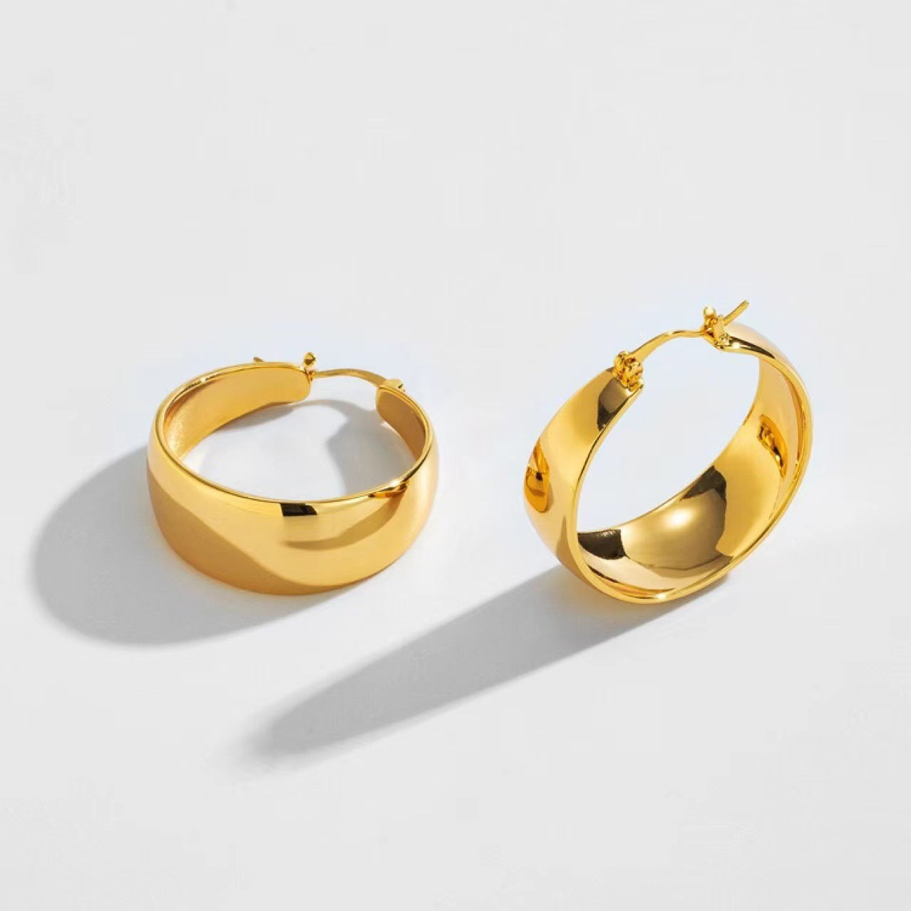 Mariah, Retro Gold Plated Hoops