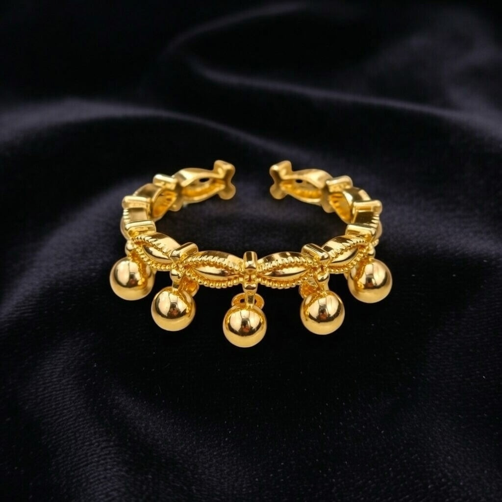 PVD Coated Real Gold Plated Geometric Flower Stainless Steel Ring