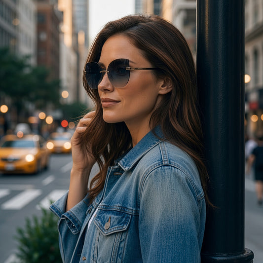 Metallic Rimless Cat Eye Sunglasses AVAILABLE SOON!