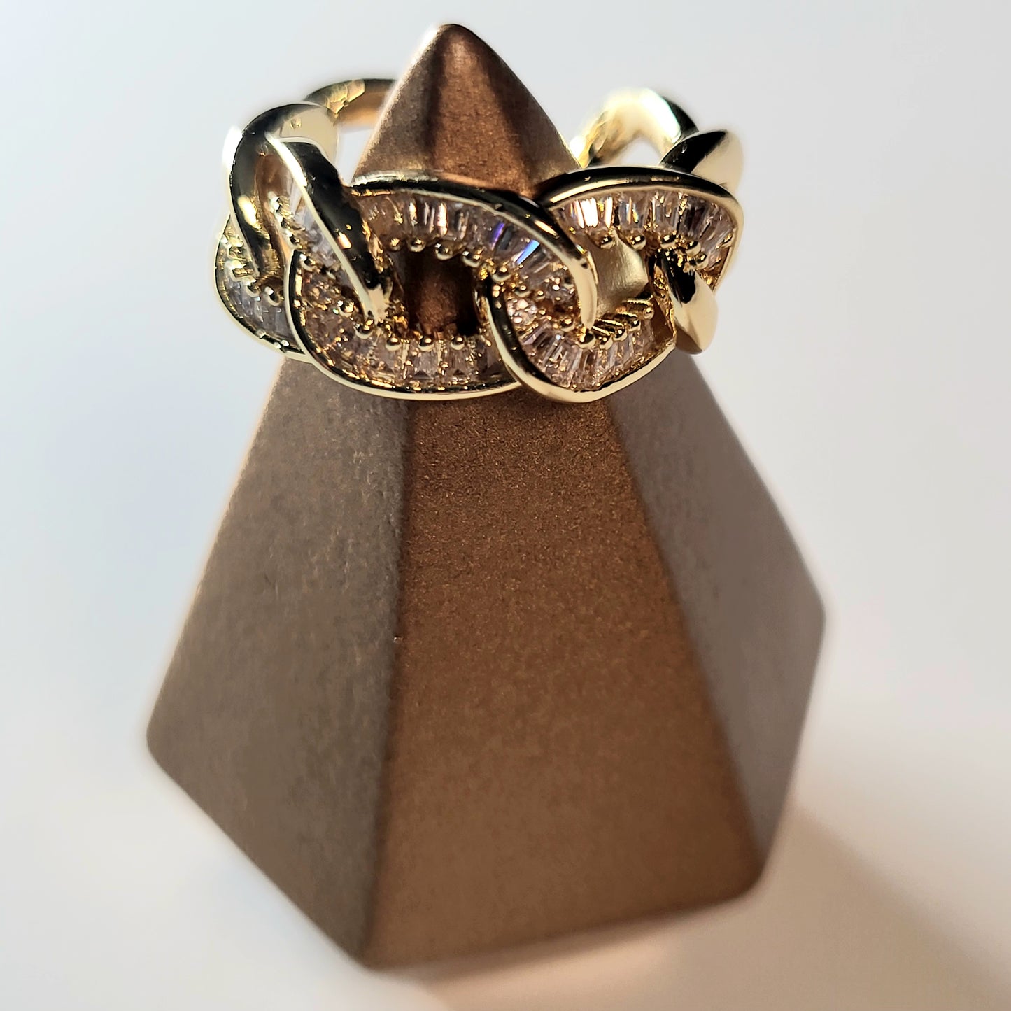 Circle Copper 18K Gold Plated Open Size Ring (Fits like  7)