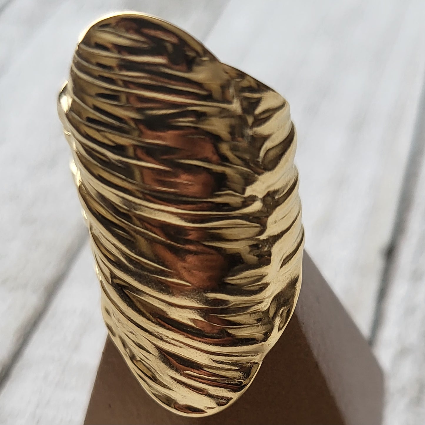 Solid Color Stainless Steel Plating 18k Gold Plated Open Rings