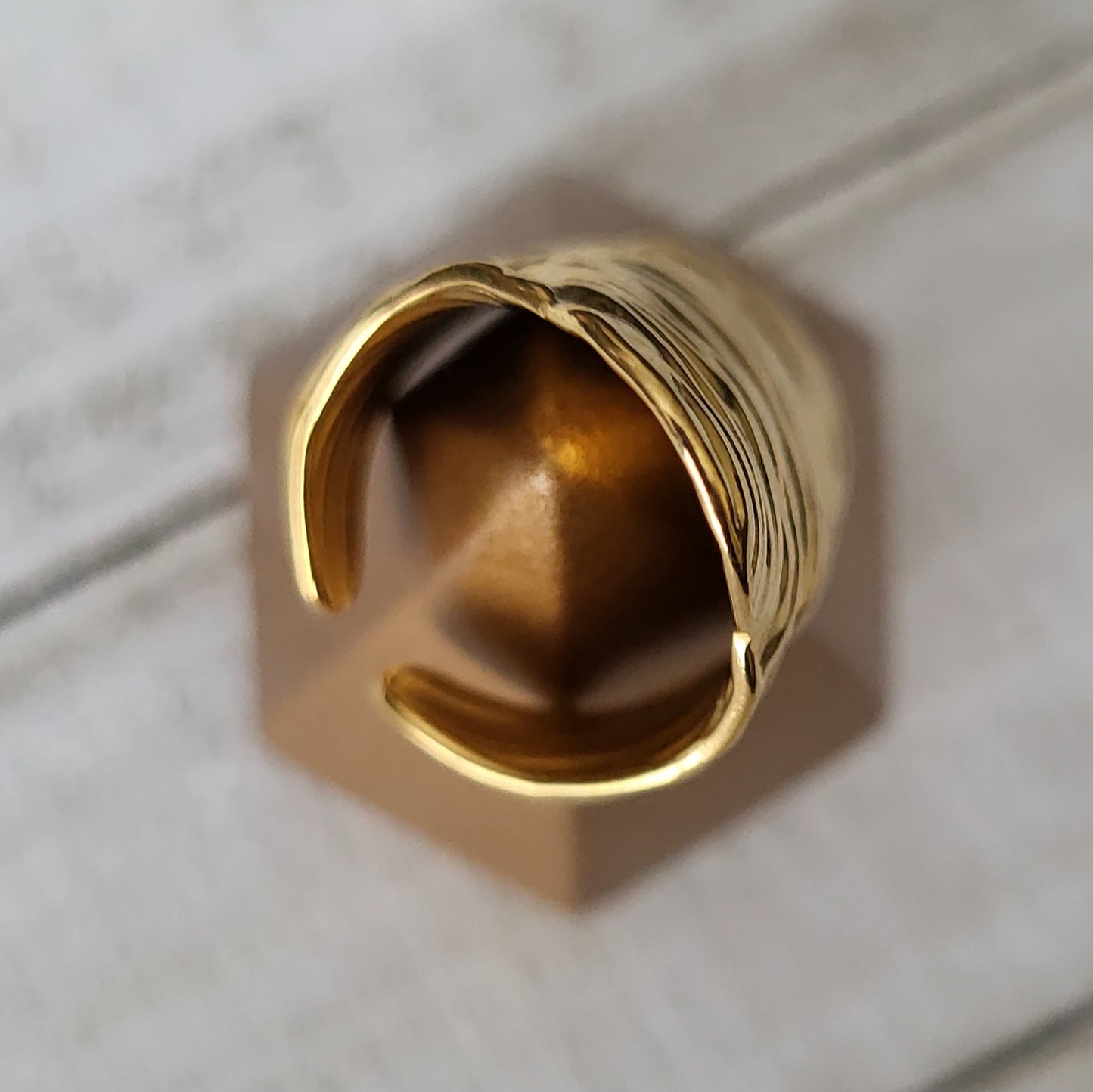 Solid Color Stainless Steel Plating 18k Gold Plated Open Rings