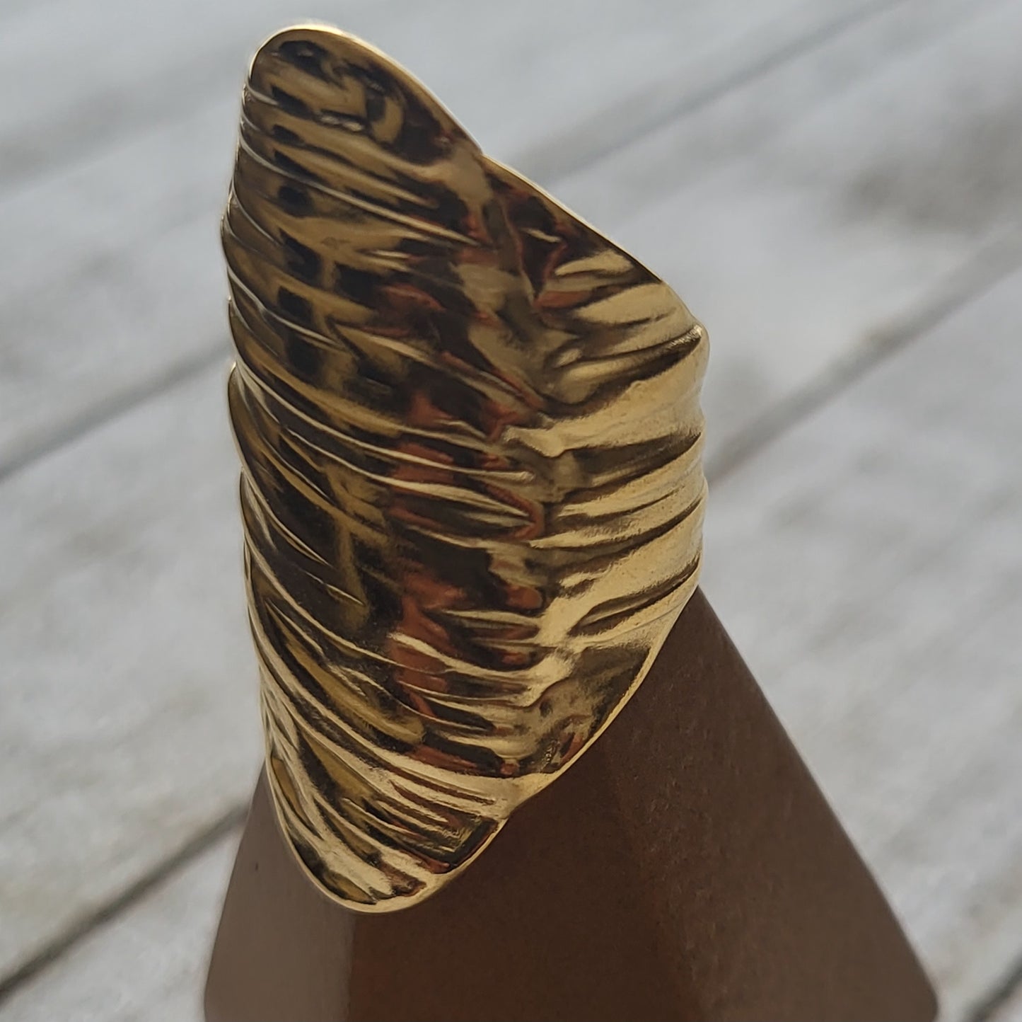 Solid Color Stainless Steel Plating 18k Gold Plated Open Rings