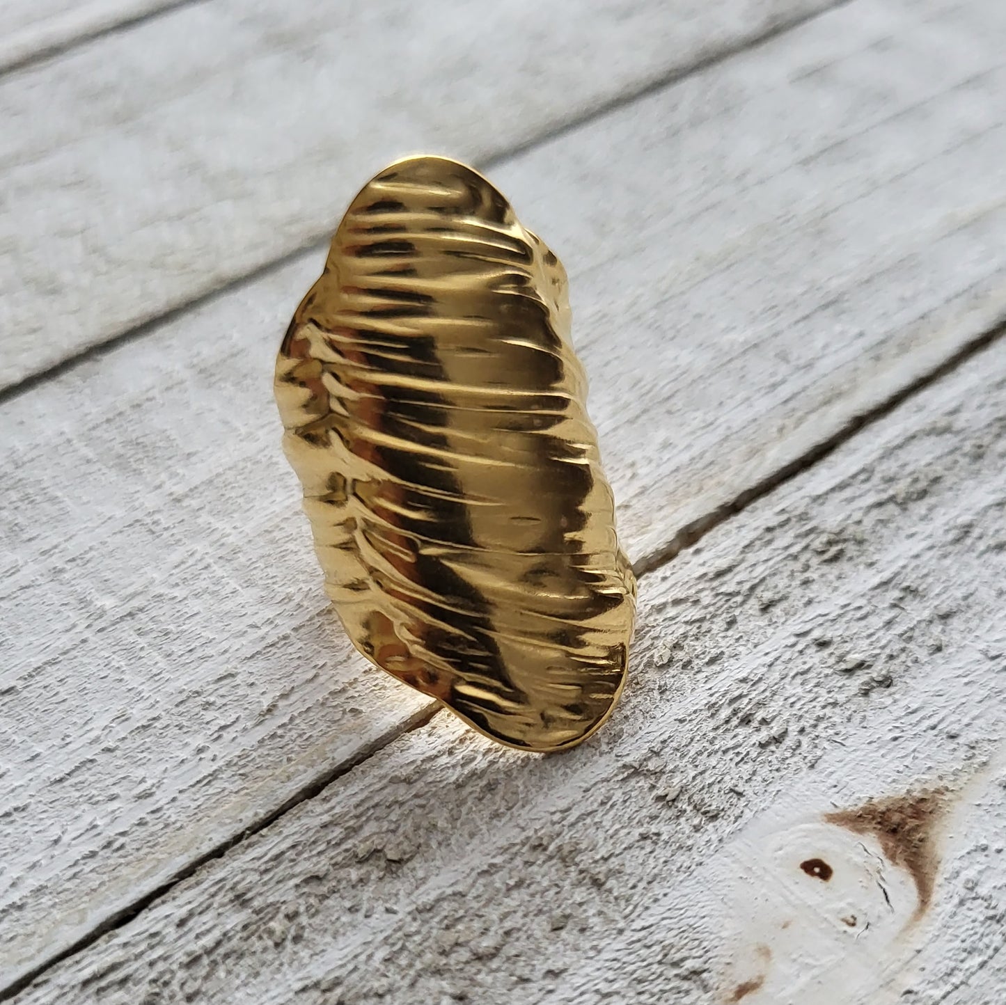 Solid Color Stainless Steel Plating 18k Gold Plated Open Rings