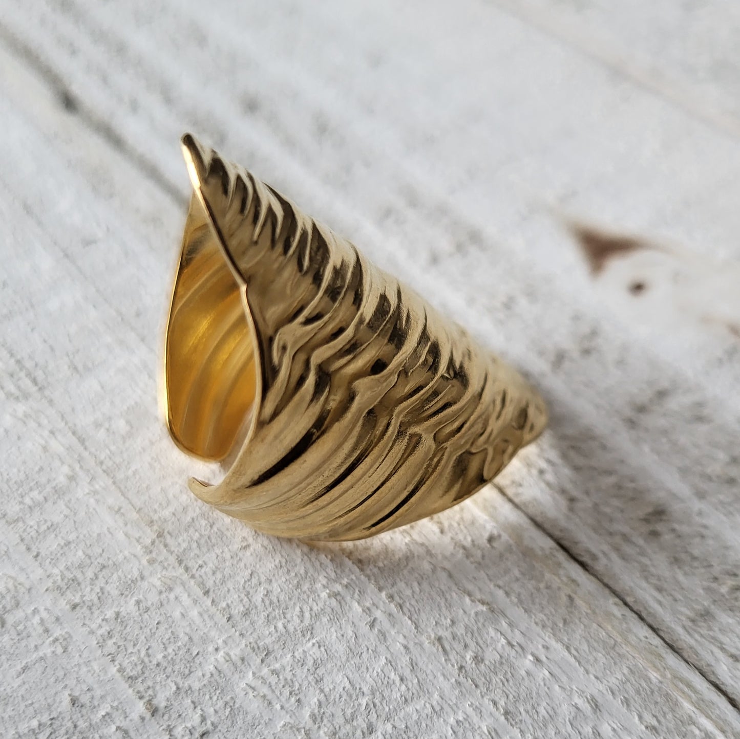 Solid Color Stainless Steel Plating 18k Gold Plated Open Rings