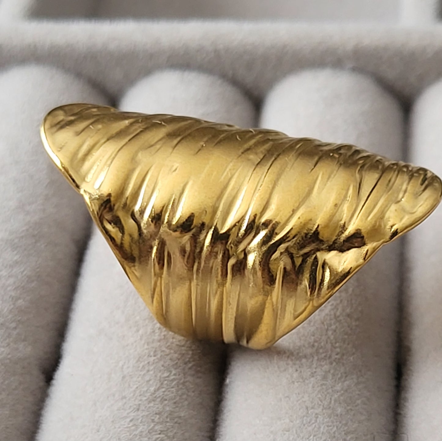 Solid Color Stainless Steel Plating 18k Gold Plated Open Rings