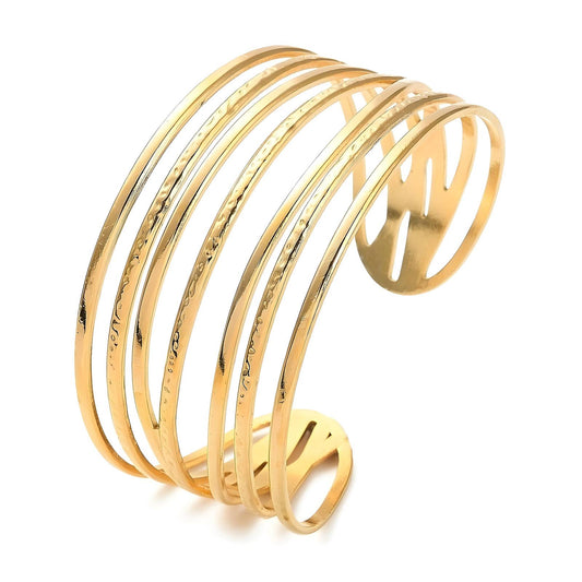 18K gold plated Stainless steel Bangle bracelet