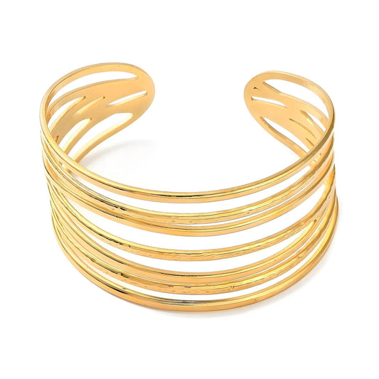 18K gold plated Stainless steel Bangle bracelet