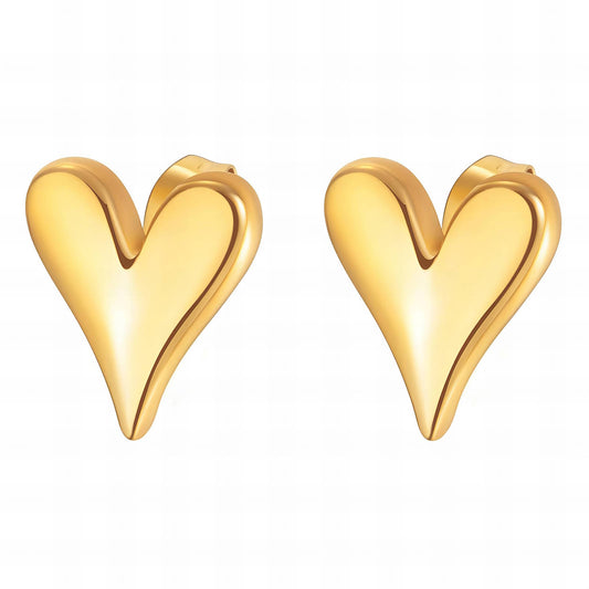 18K gold plated Stainless steel "Hearts" earrings