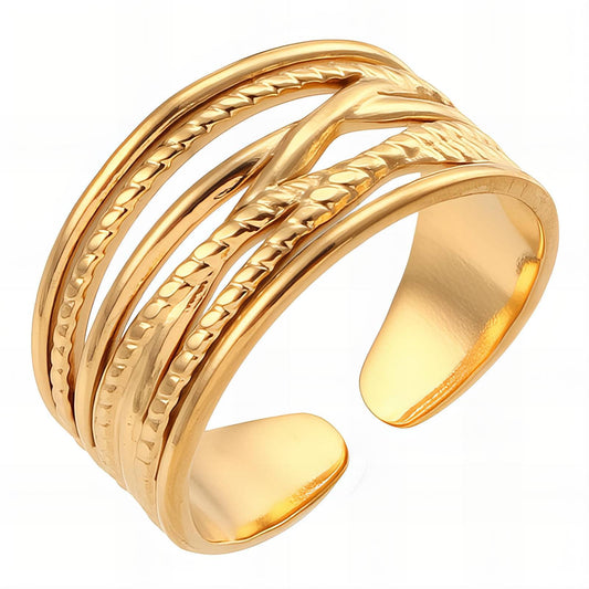 18K gold plated Stainless steel finger ring