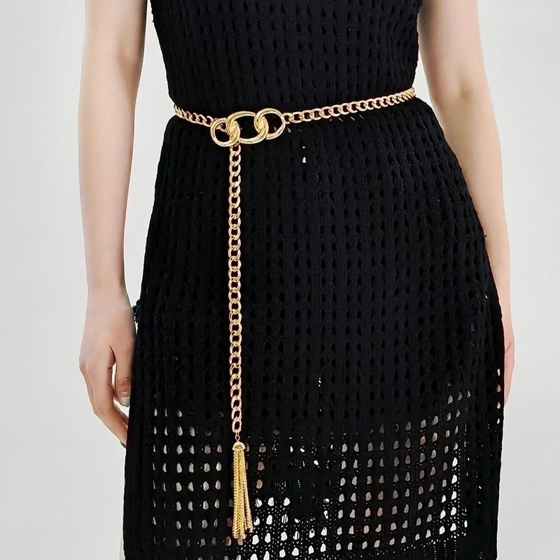 Elegant Alloy Plating Women's Chain Belts