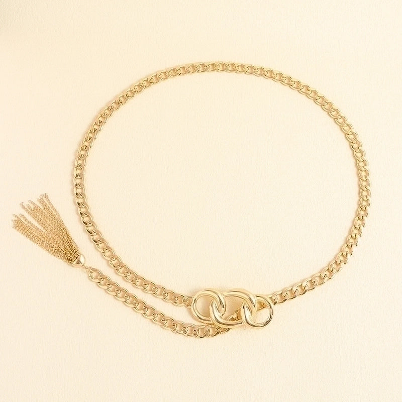 Elegant Alloy Plating Women's Chain Belts
