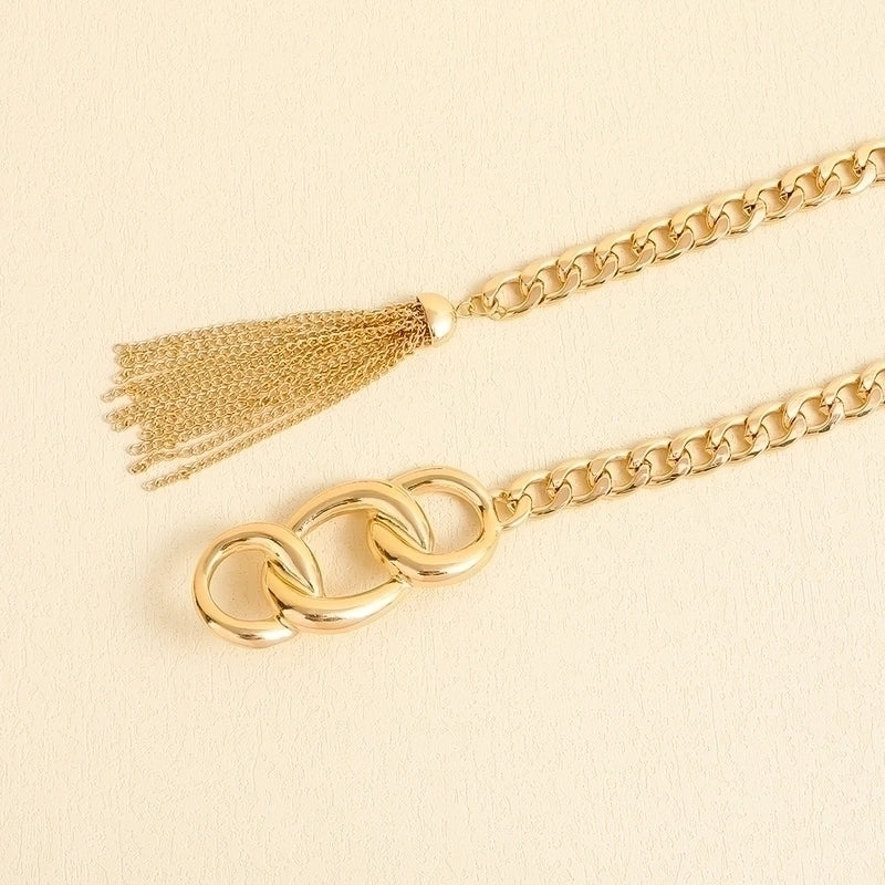 Elegant Alloy Plating Women's Chain Belts