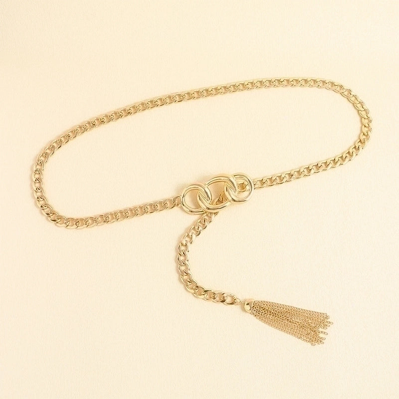 Elegant Alloy Plating Women's Chain Belts
