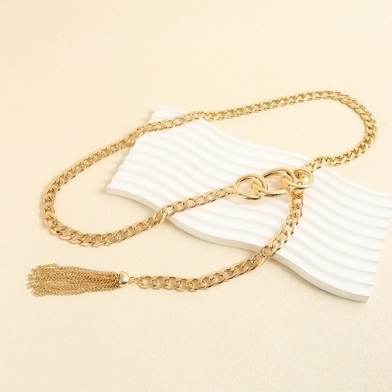 Elegant Alloy Plating Women's Chain Belts