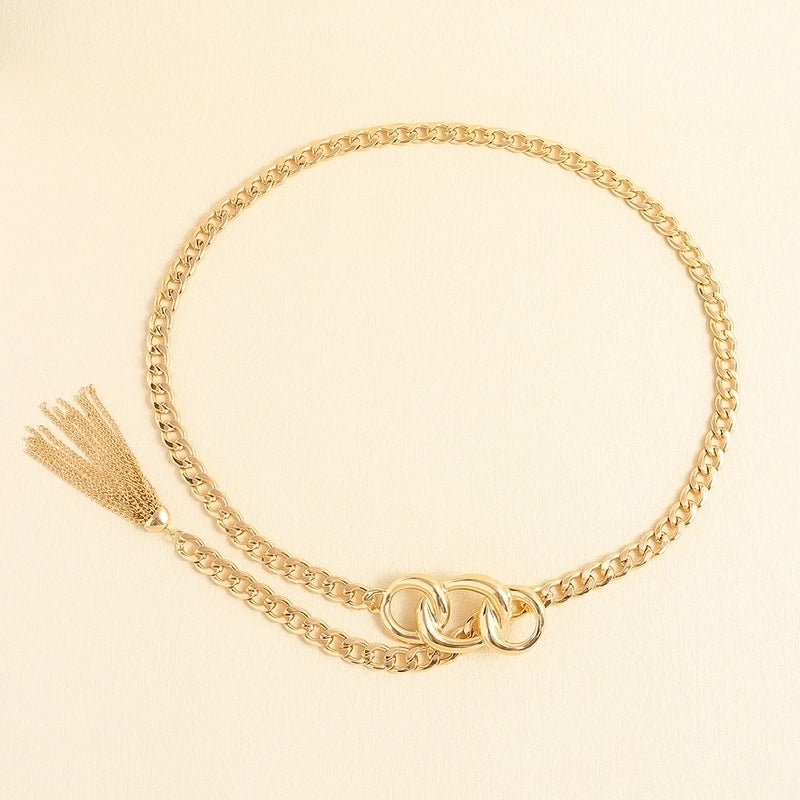 Elegant Alloy Plating Women's Chain Belts
