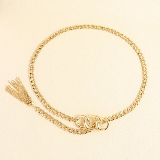 Elegant Alloy Plating Women's Chain Belts