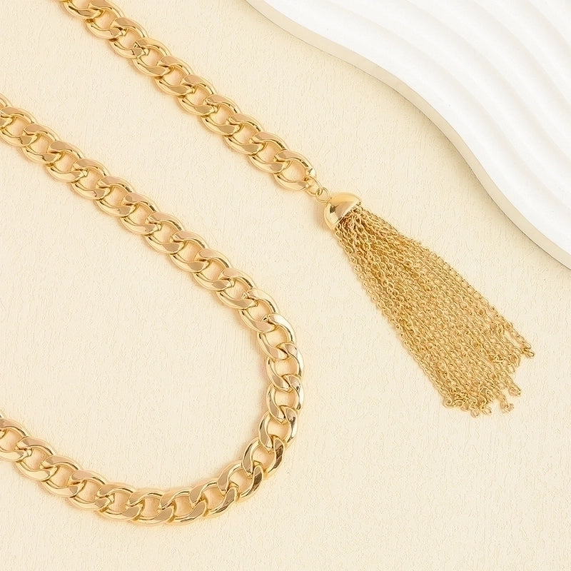 Elegant Alloy Plating Women's Chain Belts