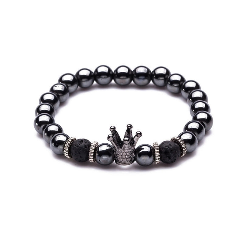 Natural Stone Crown Beaded Bracelets