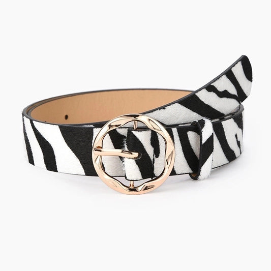 Animal Ladies Belt ZEBRA Length 106 Width 2.8