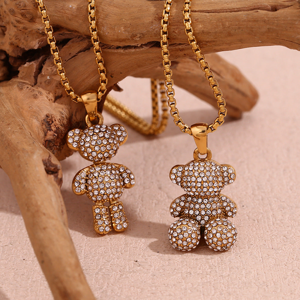 Bad Bear, Stainless Steel 18K Gold Plated Necklaces Gold