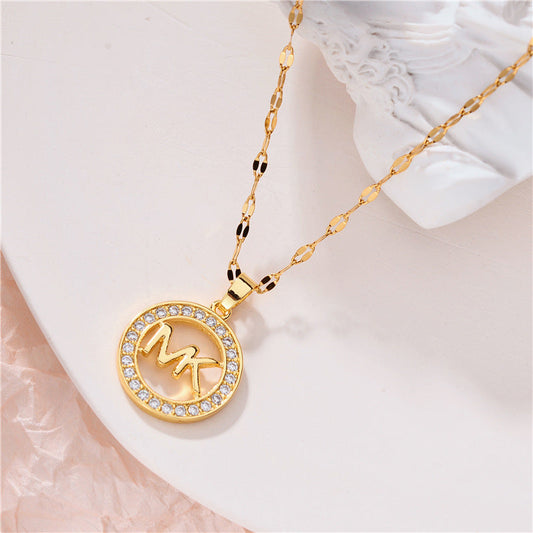 MK Titanium Steel 18K Gold Plated Necklaces