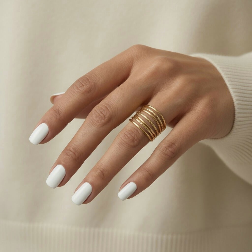 18K gold plated Stainless steel finger ring