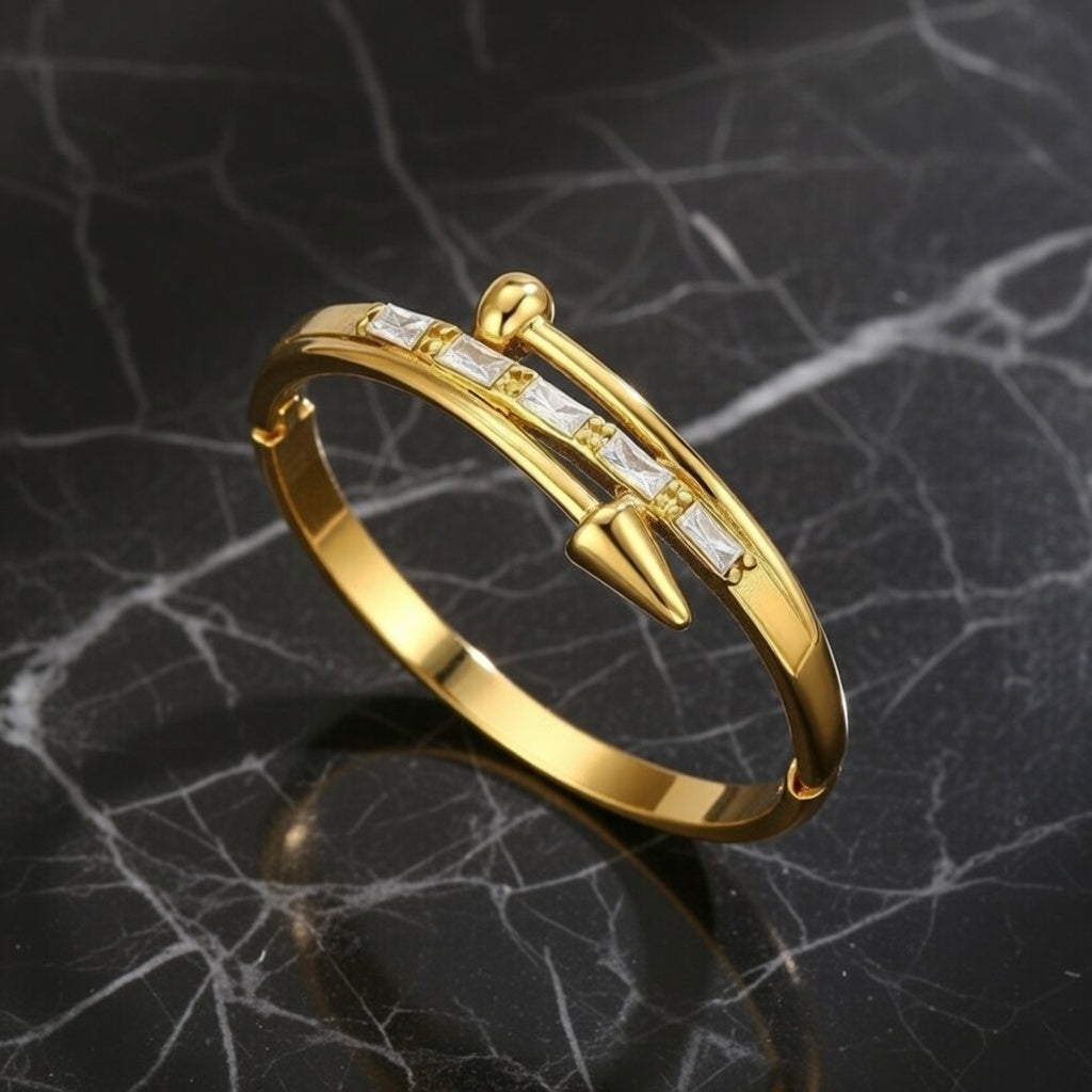 Tamryn, 18k gold plated, PVD coated bangle bracelet for women