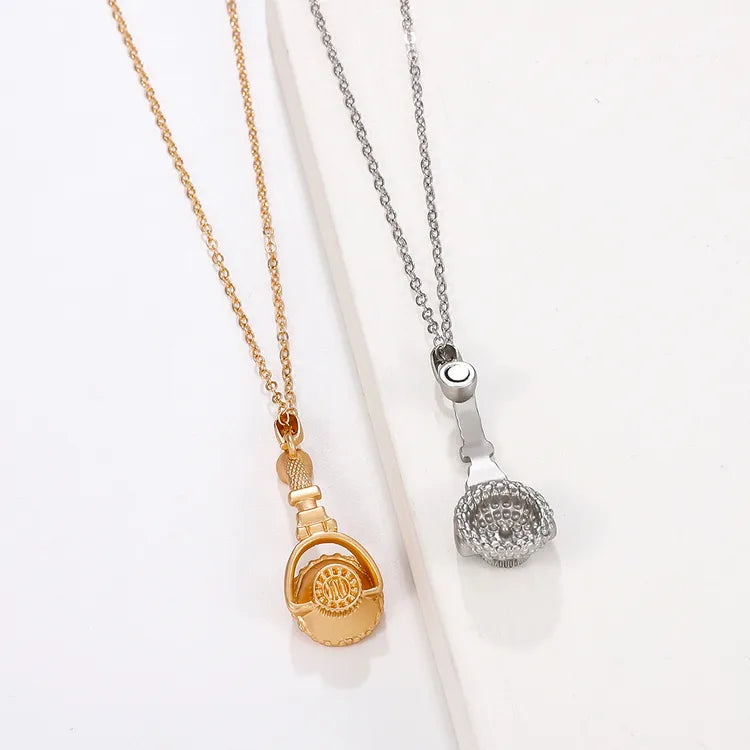 2 Pieces Fashion Headset Alloy Couple/Friendship Pendant Necklace