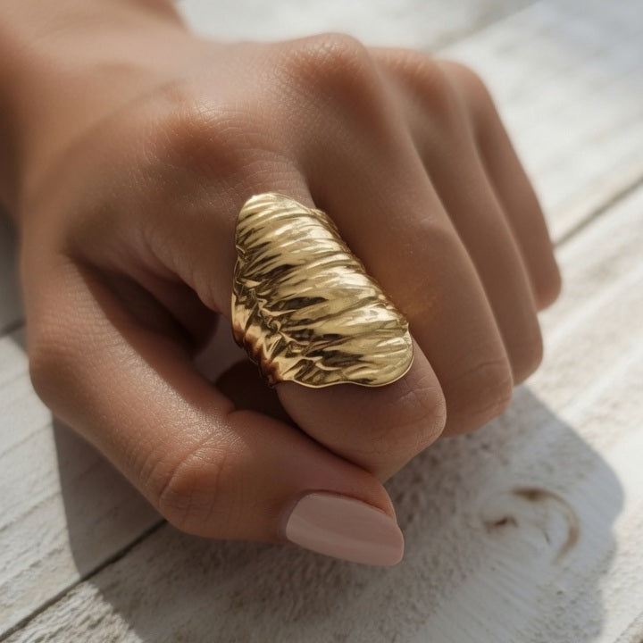 Evie 18k Gold Plated Open Ring