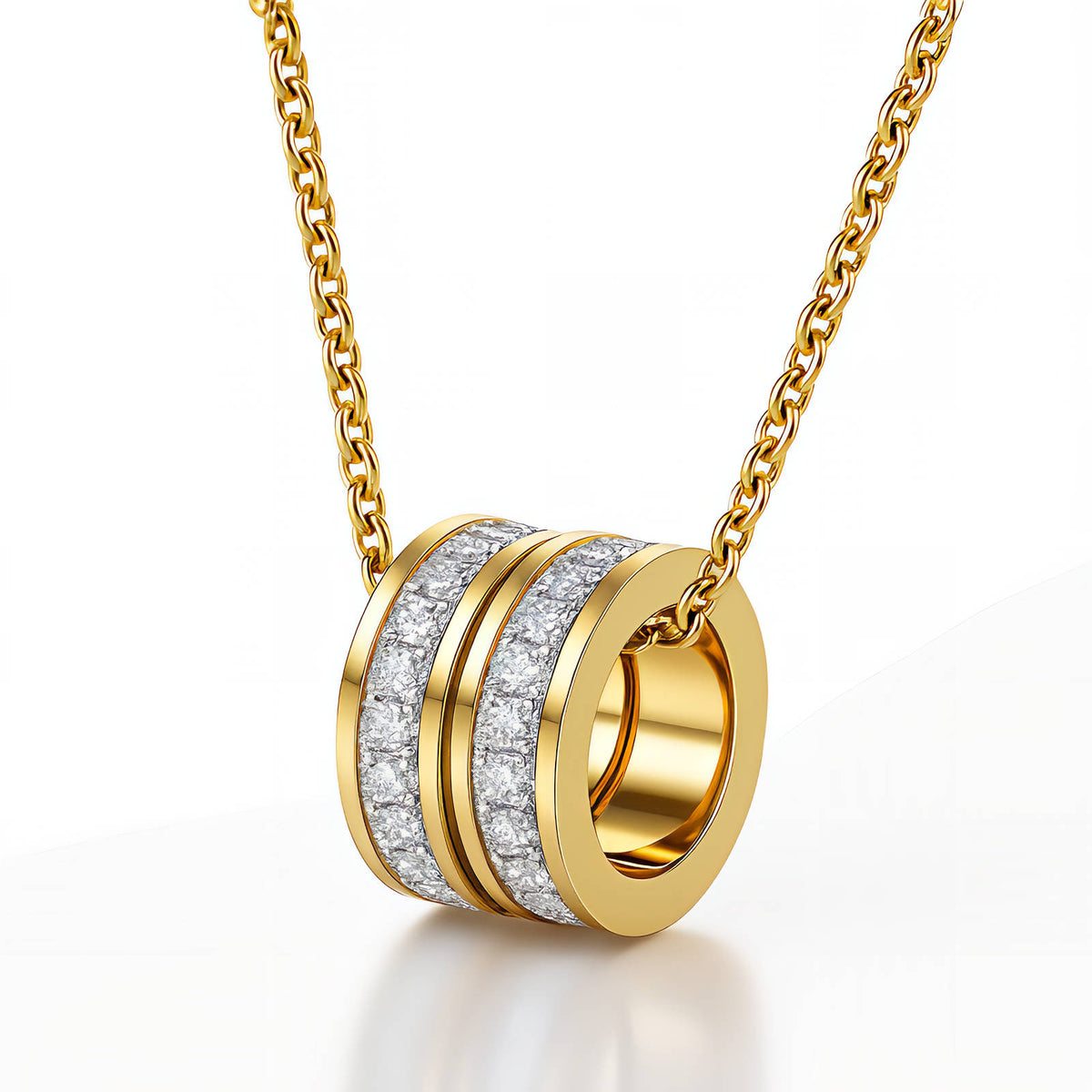 Jeneva PVD Gold-Plated Stainless Steel Pendant Necklace