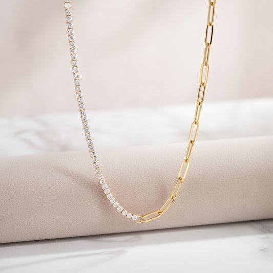 18k Gold Plated Split Style Neclace