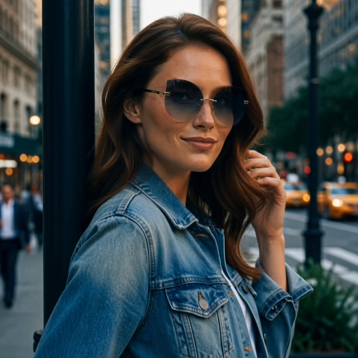 Metallic Rimless Cat Eye Sunglasses AVAILABLE SOON!
