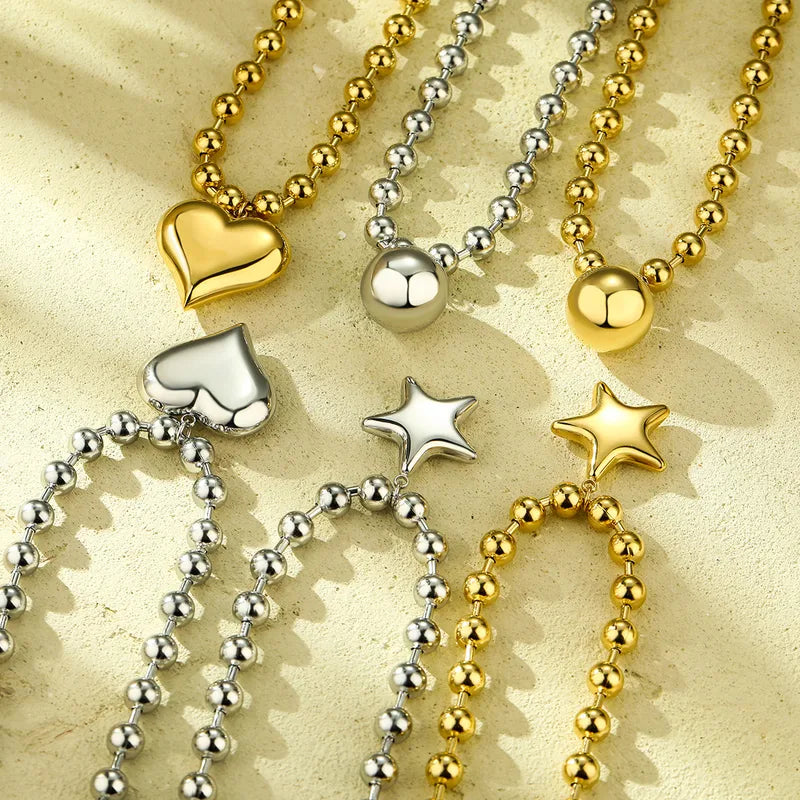 Poppy, PVD Coated Real Gold Plated Star Shape 316 Stainless Steel Lady Waterproof Non Tarnish 316 Stainless Steel Pendant