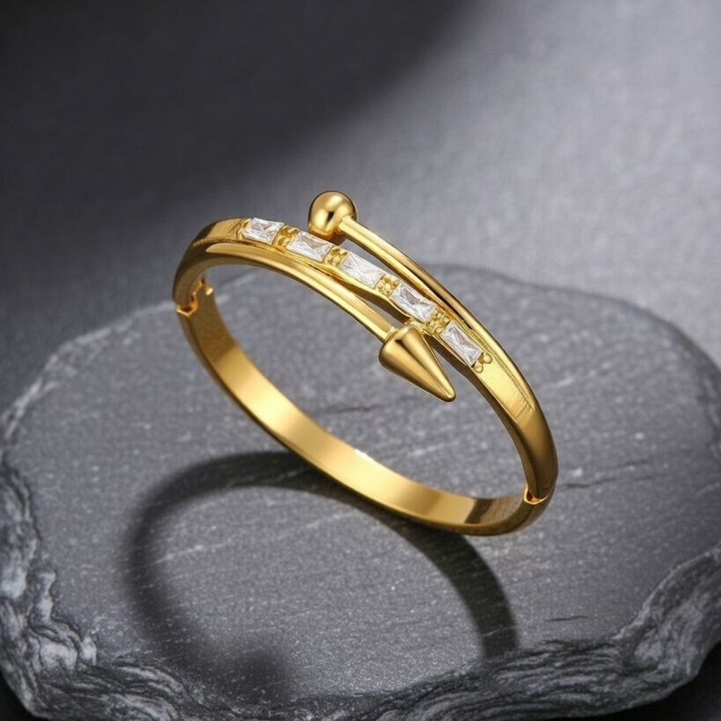 Tamryn, 18k gold plated, PVD coated bangle bracelet for women