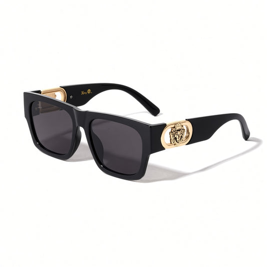 Thick Black  Lioness Temple Classic Sunglasses AVAILABLE SOON!