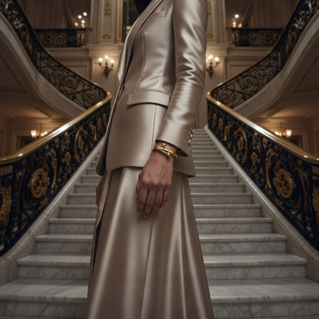 Tamryn, 18k gold plated, PVD coated bangle bracelet for women