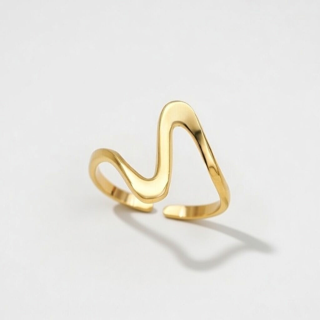 Bella, Swirl Fashion Titanium Steel Geometric Ring for women