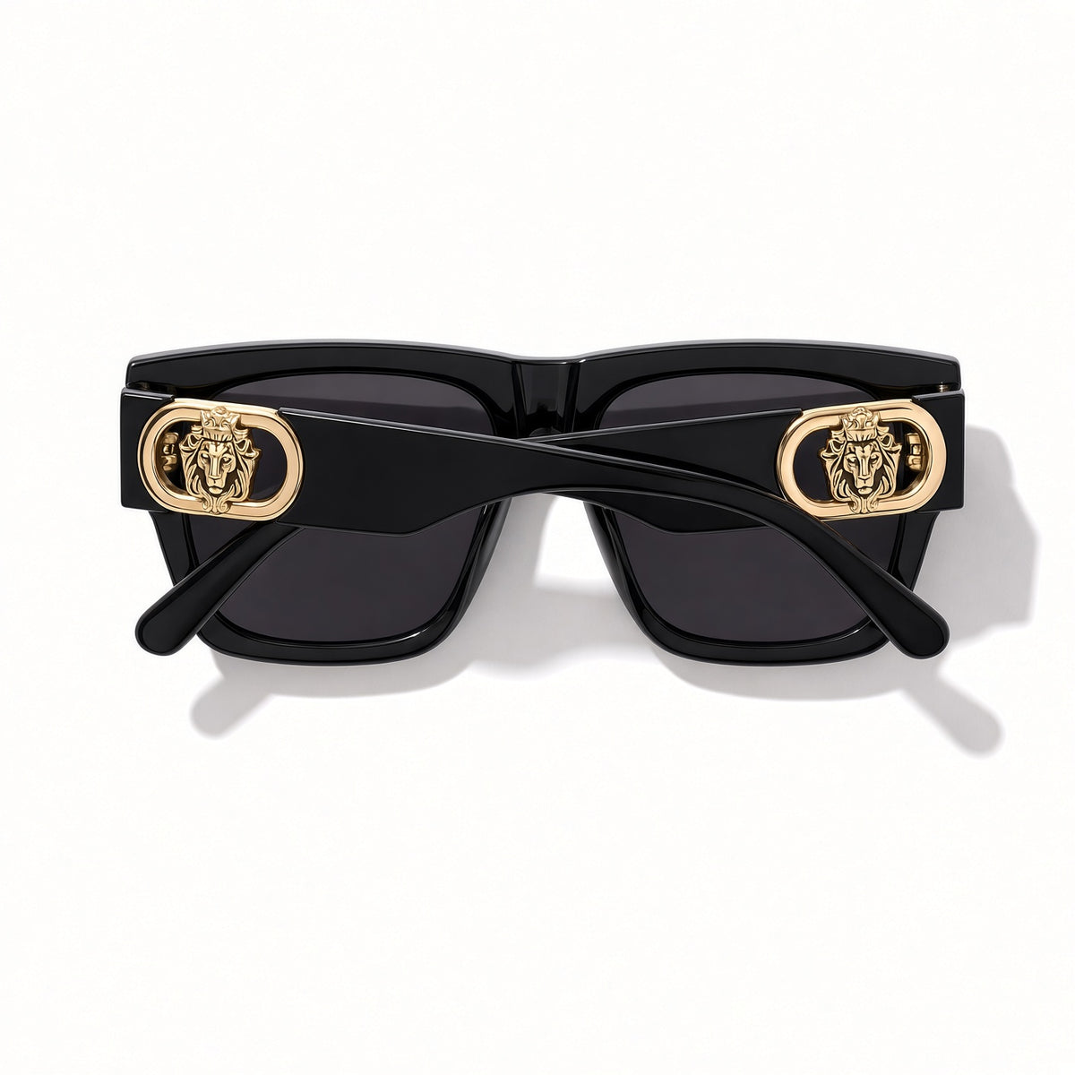 Thick Black  Lioness Temple Classic Sunglasses AVAILABLE SOON!