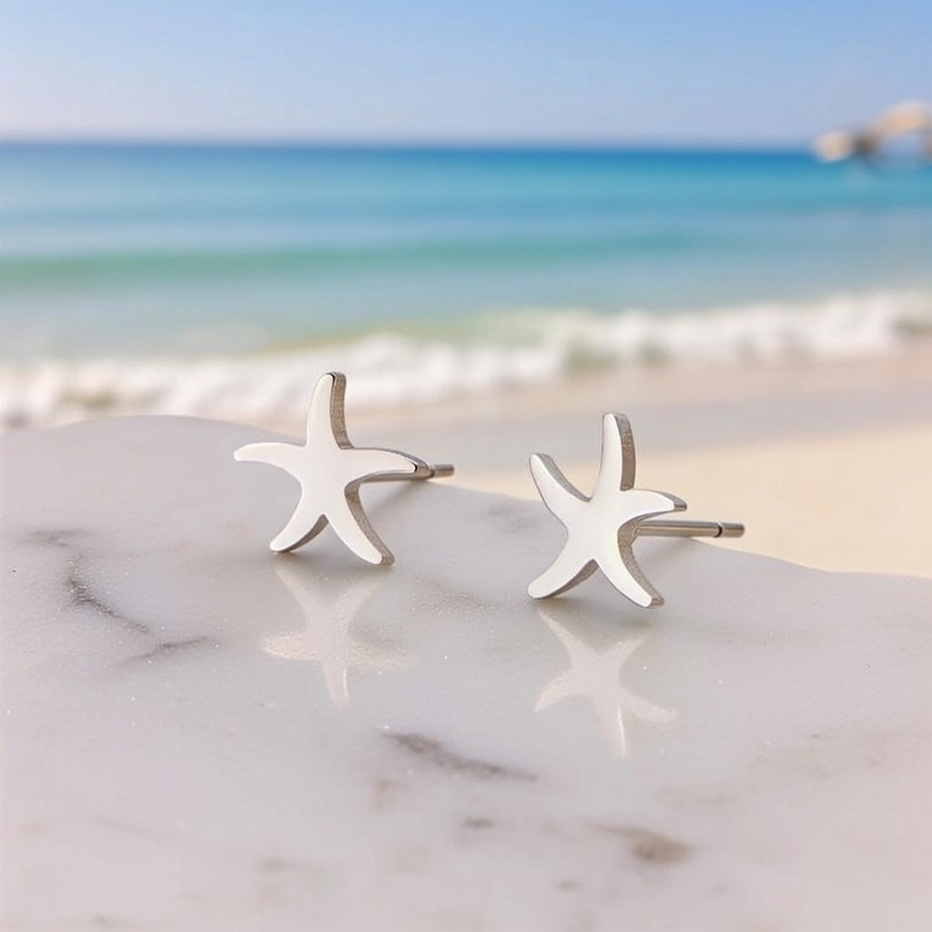 Daily Mini Stud Earrings Stainless Steel 18K Gold Plated Vacuum Electroplating