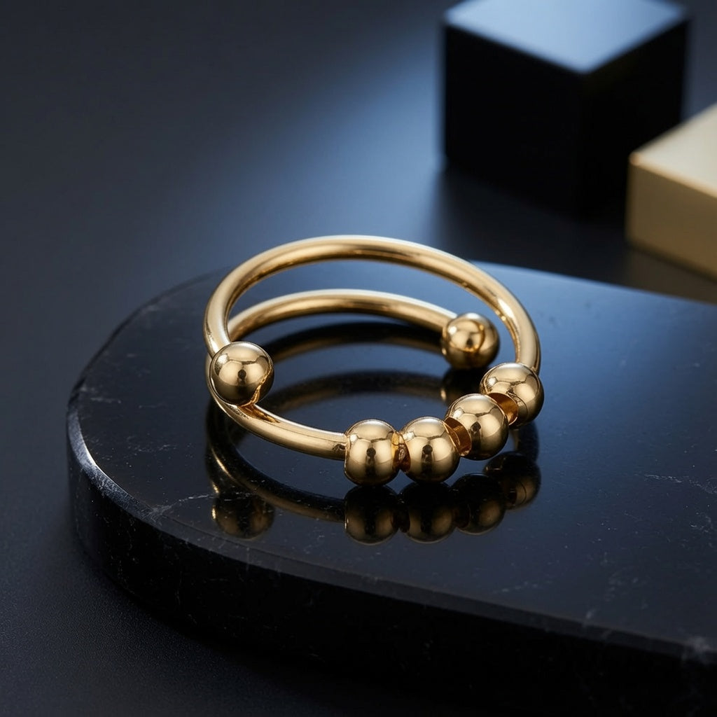 Sway Balls Non-Titanium Steel Geometric Ring ( FITS like 6/7)