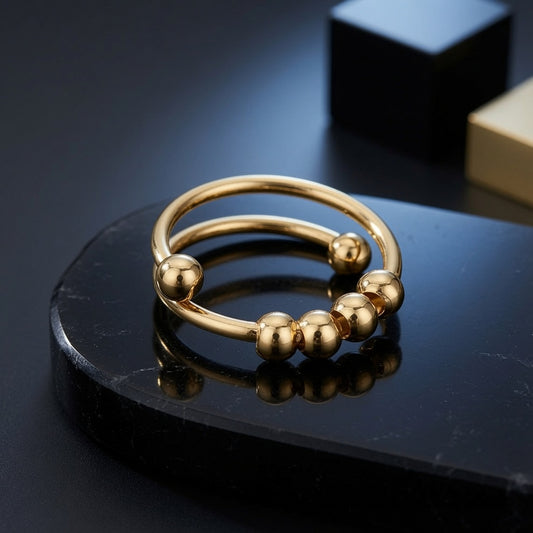 Sway Balls Non-Titanium Steel Geometric Ring ( FITS like 6/7)